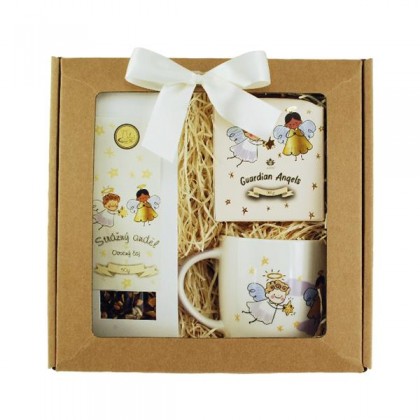 Darčekový balíček Anjel strážny - sviečka, hrnček, vianočný čaj