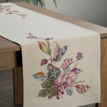 Gobelínová šerpa - behúň 1215 kvietky