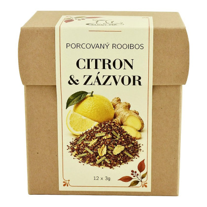 Čaj porcovaný Rooibos Citrón Zázvor Čaj porcovaný Rooibos Citrón Zázvor