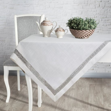 Luxusný obrus KARLA 140x180 cm sivý Luxusný obrus KARLA 140x180 cm sivý