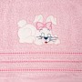Bavlnený detský uterák Zajačik ružový