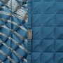 Prehoz BLANCA 4 - modro zlatý - 220x240cm zozamatu s geometrickou potlačou