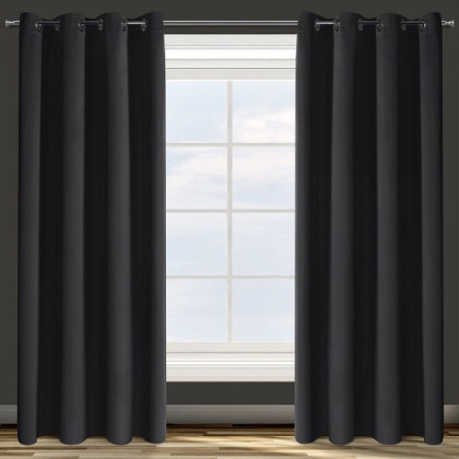 Blackout zatemňujúci záves PARISA na s kruhmi čierny