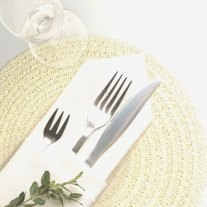 Okrúhle zapletané prestieranie BOHO 9 krémové Okrúhle zapletané prestieranie BOHO 9 krémové