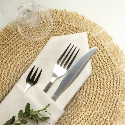 Okrúhle prestieranie BOHO 2 natur melírované béžovo krémové Okrúhle prestieranie BOHO 2 natur melírované béžovo krémové