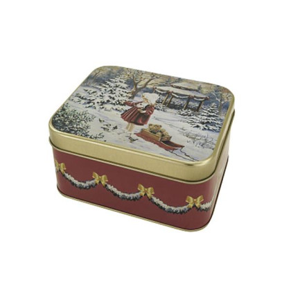 Dóza na pečivo, sušienky Vianočná prechádzka 18,6 x 18,6 x 7,2cm Dóza na pečivo, sušienky Vianočná prechádzka 18,6 x 18,6 x 7,2cm