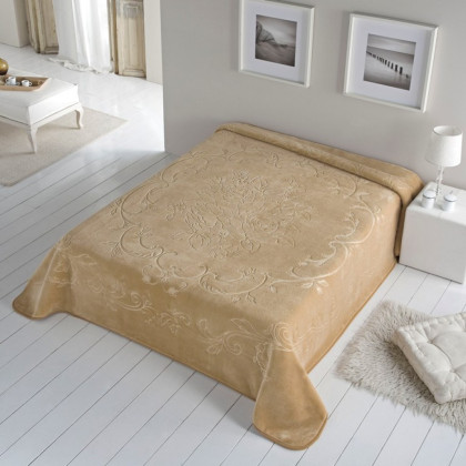 Španielska deka 5148 - 160x240 cm, 05 bežovo zlatistá