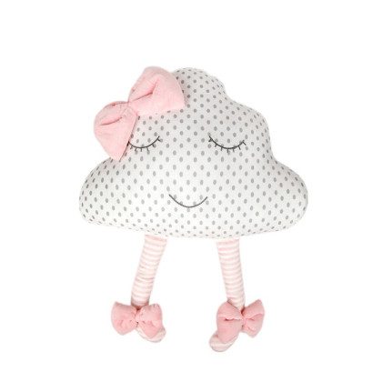 Plyšák - Plyšová hračka/vankúš OBLÁČIK - ružový