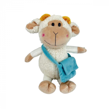 Plyšák - Plyšová hračka / vankúš OVEČKA 30cm tyrkys