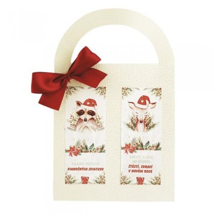 Darčeková čajová taška Vianočné zvieratká