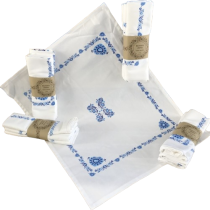 Bavlnené kuchynské utierky TE 19/11 FOLK modrý