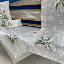 Gobelínové obrusy - Chenille 165 konvalinky Gobelínové obrusy - Chenille 165 konvalinky
