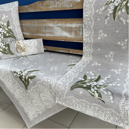 Gobelínové obrusy - Chenille 165 konvalinky Gobelínové obrusy - Chenille 165 konvalinky