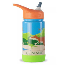 Detská termofľaša Eco Vessel FROST so sklápacím sosákom 350 ml - DINOSAURUS Detská termofľaša Eco Vessel FROST so sklápacím sosákom 350 ml - DINOSAURUS