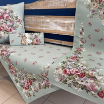 Gobelínové obrusy -  Eden 1007 VE tyrkysová farba