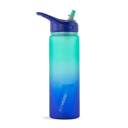 Športová plastová fľaša so slamkou Wave 700 ml - GALACTIC OCEAN