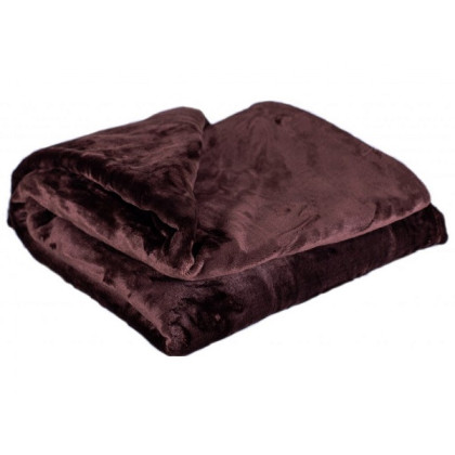 Deka mikrovláknová HOUSE tmavohnedá