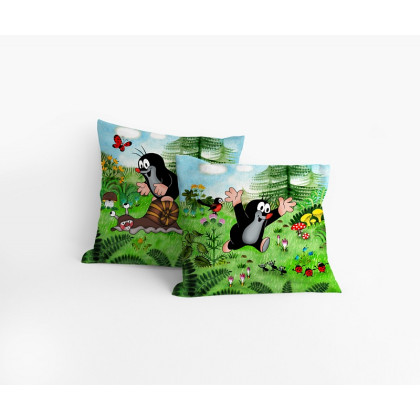 Dekoračná obliečka na vankúš Krtko v lese