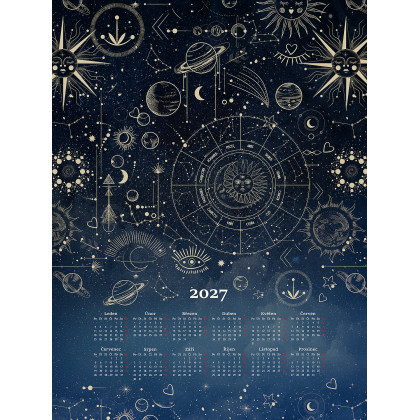 Kalendár 2027 - Moon kuchynská utierka Kalendár 2027 - Moon kuchynská utierka