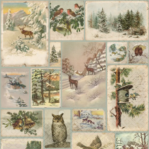 Papierové obrúsky Christmas Forest Collage Papierové obrúsky Christmas Forest Collage