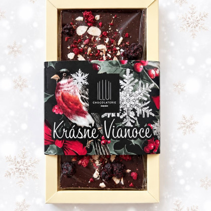 Tabuľková čokoláda lyofizovaným ovocím 70gr Tabuľková čokoláda lyofizovaným ovocím 70gr