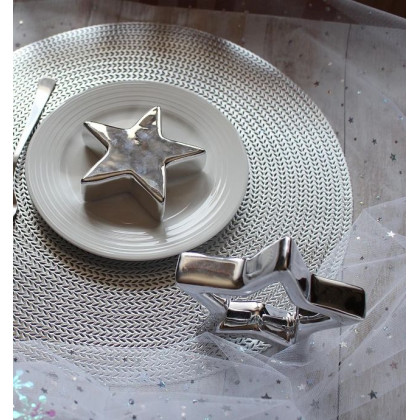 Sviatočné metalické prestieranie GLAMOUR STRIEBORNÉ Sviatočné metalické prestieranie GLAMOUR STRIEBORNÉ