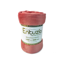 Deka Entuzia - mikroflanel- staroružová