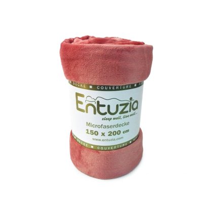 Deka Entuzia - mikroflanel- staroružová