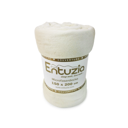 Deka Entuzia - mikroflanel- smotanová