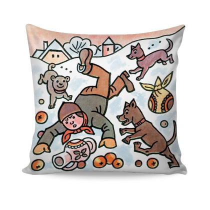 Dekoračná obliečka na vankúš Josef Lada Koleda, koleda Štefan