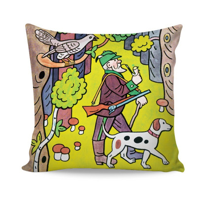 Dekoračná obliečka na vankúš Josef Lada - Žežulička, kde si bola