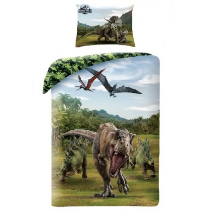Bavlnené návliečky Jurassic World dinosaury