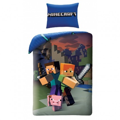 Posteľné obliečky Minecraft Steve