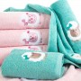 Bavlnené detské uteráky a osušky Ovečka ružová