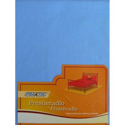 Bavlnené klasické prestieradlo modré s gumičkou