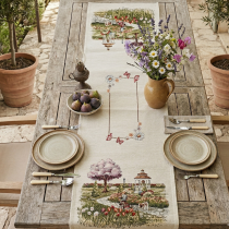 Gobelínové šerpy - CHENILLE 1178 tulipány