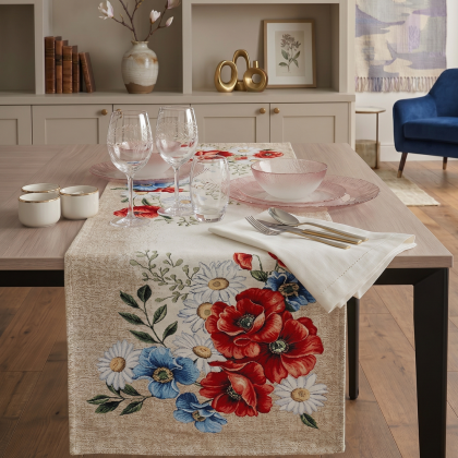 Gobelínová šerpa-behúň 40x140 cm 036C vlčie maky