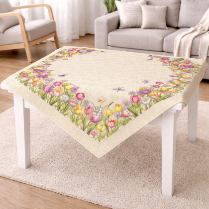 Jarný obrus 120x140 cm 061 C tulipány Jarný obrus 120x140 cm 061 C tulipány