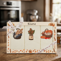 Darčeková sada vaflových utierok s výšivkou pečiva 115