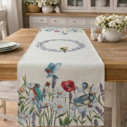 Gobelínová šerpa - behúň 1229 kvietky