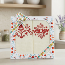 Kuchynské utierky 2ks v darčekovom balení s ľudovým motívom 170