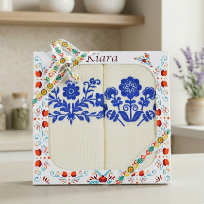 Kuchynské utierky 2ks v darčekovom balení s ľudovým motívom 169