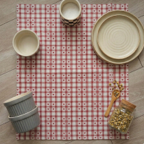 Bavlnená kuchynská utierka ARM 2624 bielo-červená 