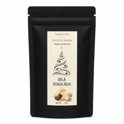 Káva mletá ochutená Biela čokoláda 70g Káva mletá ochutená Biela čokoláda 70g