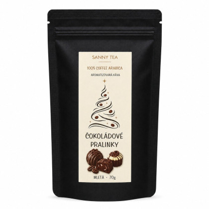 Káva mletá ochutená Čokoládové pralinky 70g Káva mletá ochutená Čokoládové pralinky 70g