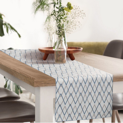 Behúň na stôl INES 40x140 cm s tlačeným geometrickým motívom Behúň na stôl INES 40x140 cm s tlačeným geometrickým motívom
