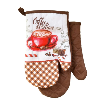 CHŇAPKA kuchynská rukavica 2 ks - 1111 coffe time