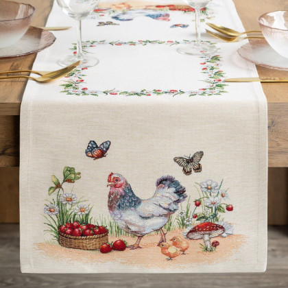 Veľkonočný jarný 40x100 cm behúň - šerpa 1287