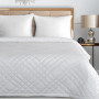 Zamatový glamour prehoz - paplón 170x210 cm RIA 6 biely