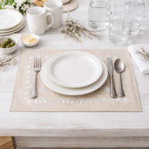 Ľanové prestieranie s výšivkou 30 × 40 cm